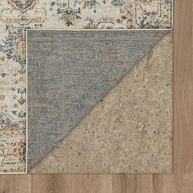 Mohawk Home Daphne Floral Ornamental Cream 2' x 8' Area Rug Perfect for Living Room, Dining Room, Office
