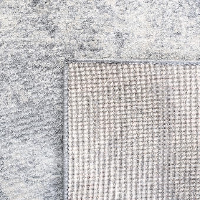 SAFAVIEH Brentwood Collection Runner Rug - 2' x 10', Grey & Ivory, Modern Abstract Design, Non-Shedding & Easy Care, Ideal for High Traffic Areas in Living Room, Bedroom (BNT822H)