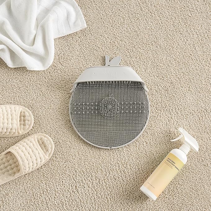 Larger Foot Scrubber - Foot Cleaner&Massager with Non-Slip Suction Cups for Use in The Shower Black (Black)