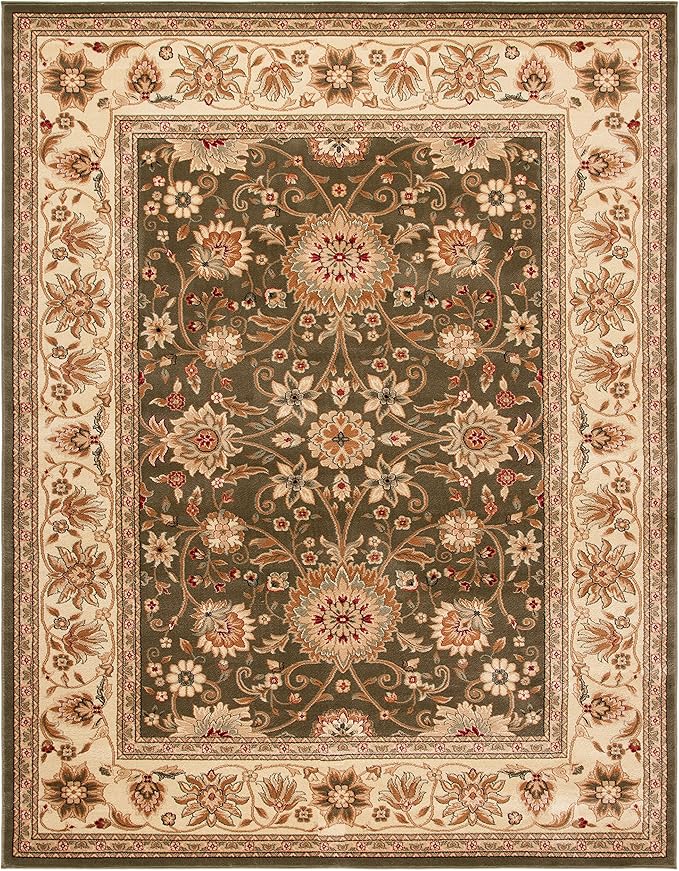 SAFAVIEH Lyndhurst Collection Area Rug - 6' x 9', Sage & Ivory, Traditional Oriental Design, Non-Shedding & Easy Care, Ideal for High Traffic Areas in Living Room, Bedroom (LNH212C)