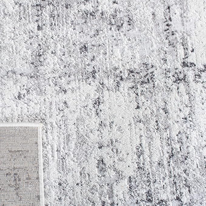 SAFAVIEH Amelia Collection Area Rug - 9' x 12', Ivory & Grey, Modern Abstract Design, Non-Shedding & Easy Care, Ideal for High Traffic Areas in Living Room, Bedroom (ALA700C)