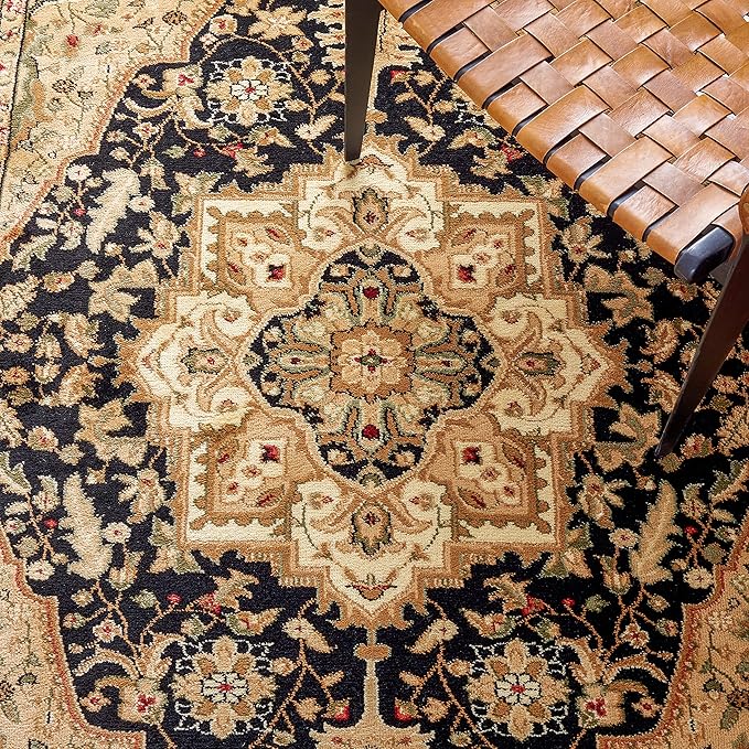 SAFAVIEH Lyndhurst Collection Accent Rug - 3'3" x 5'3", Black & Red, Traditional Oriental Design, Non-Shedding & Easy Care, Ideal for High Traffic Areas in Entryway, Living Room, Bedroom (LNH330Y)