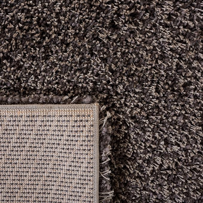 SAFAVIEH Santa Monica Shag Collection 2'3" x 11' Mushroom SGN725 Solid Non-Shedding Living Room Bedroom Dining Room Entryway Plush 2-inch Thick Runner Rug
