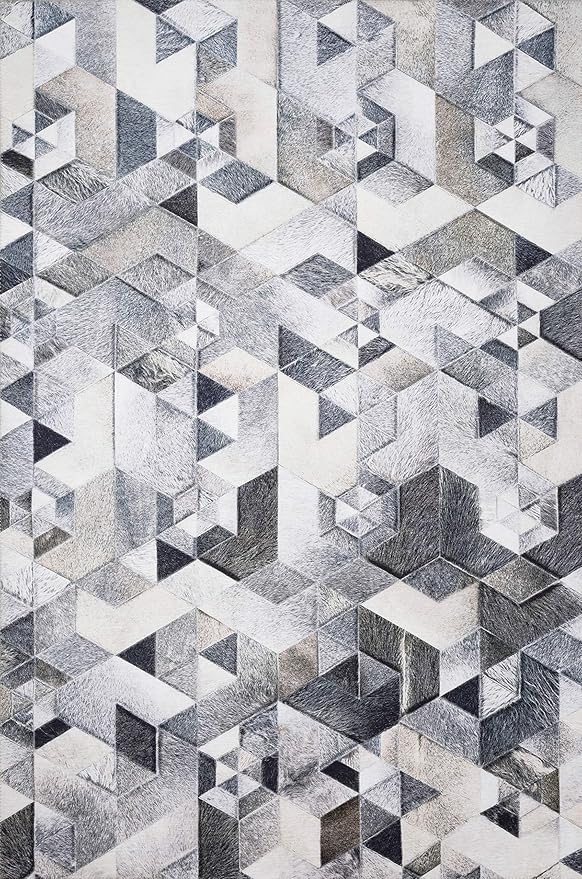 Loloi Maddox Collection MAD-03 Grey/Ivory 3'-6" x 5'-6" Accent Rug