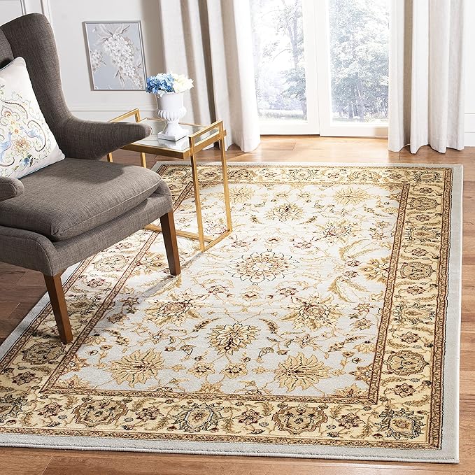SAFAVIEH Lyndhurst Collection Accent Rug - 4' x 6', Grey & Beige, Traditional Oriental Design, Non-Shedding & Easy Care, Ideal for High Traffic Areas in Entryway, Living Room, Bedroom (LNH216G)