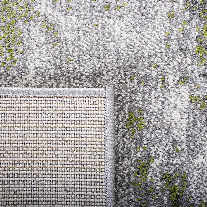 SAFAVIEH Galaxy Collection 2'7" x 5' Grey/Green GAL117F Modern Abstract Non-Shedding Living Room Entryway Hallway Bedroom Foyer Accent Rug
