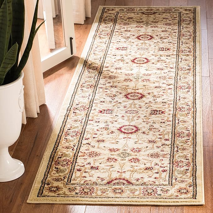 SAFAVIEH Lyndhurst Collection Runner Rug - 2'3" x 22', Ivory & Ivory, Traditional Oriental Design, Non-Shedding & Easy Care, Ideal for High Traffic Areas in Living Room, Bedroom (LNH212L)