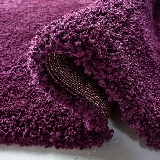SAFAVIEH Santa Monica Shag Collection 8' x 10' Purple SGN725 Solid Non-Shedding Living Room Bedroom Dining Room Entryway Plush 2-inch Thick Area Rug