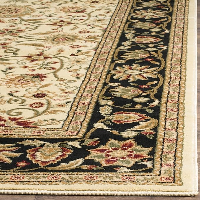 SAFAVIEH Lyndhurst Collection Accent Rug - 4' x 6', Ivory & Black, Traditional Oriental Design, Non-Shedding & Easy Care, Ideal for High Traffic Areas in Entryway, Living Room, Bedroom (LNH212B)