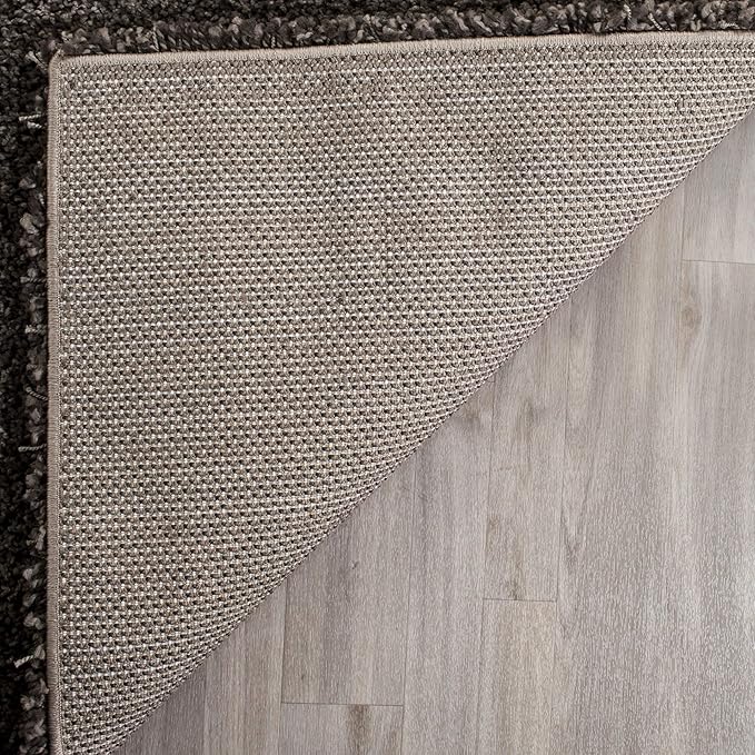 SAFAVIEH Santa Monica Shag Collection 3' x 5' Mushroom SGN725 Solid Non-Shedding Living Room Bedroom Dining Room Entryway Plush 2-inch Thick Area Rug
