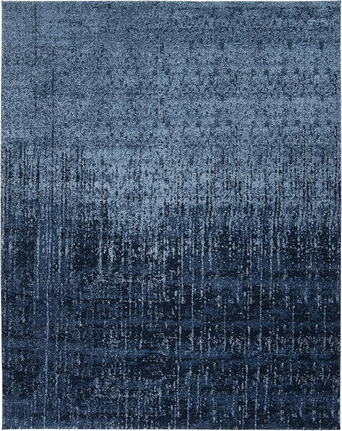 SAFAVIEH Retro Collection Area Rug - 10' x 14', Light Blue & Blue, Modern Abstract Design, Non-Shedding & Easy Care, Ideal for High Traffic Areas in Living Room, Bedroom (RET2770-6065)