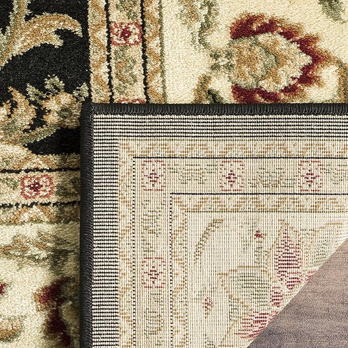SAFAVIEH Lyndhurst Collection Accent Rug - 4' x 6', Black & Ivory, Traditional Oriental Design, Non-Shedding & Easy Care, Ideal for High Traffic Areas in Entryway, Living Room, Bedroom (LNH212A)