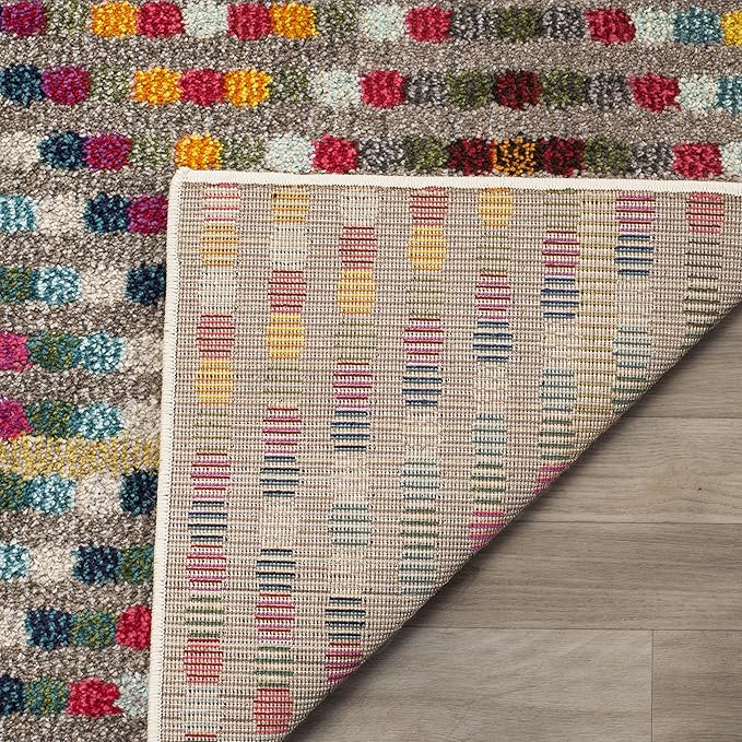 SAFAVIEH Monaco Collection Accent Rug - 3' x 5', Multi & Beige, Boho Diamond Design, Non-Shedding & Easy Care, Ideal for High Traffic Areas in Entryway, Living Room, Bedroom (MNC204F)