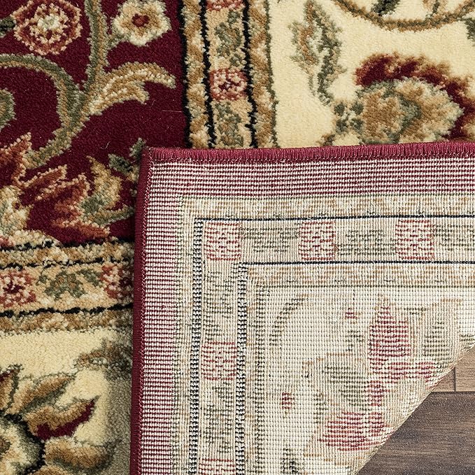 SAFAVIEH Lyndhurst Collection Runner Rug - 2'3" x 12', Red & Ivory, Traditional Oriental Design, Non-Shedding & Easy Care, Ideal for High Traffic Areas in Living Room, Bedroom (LNH212F)