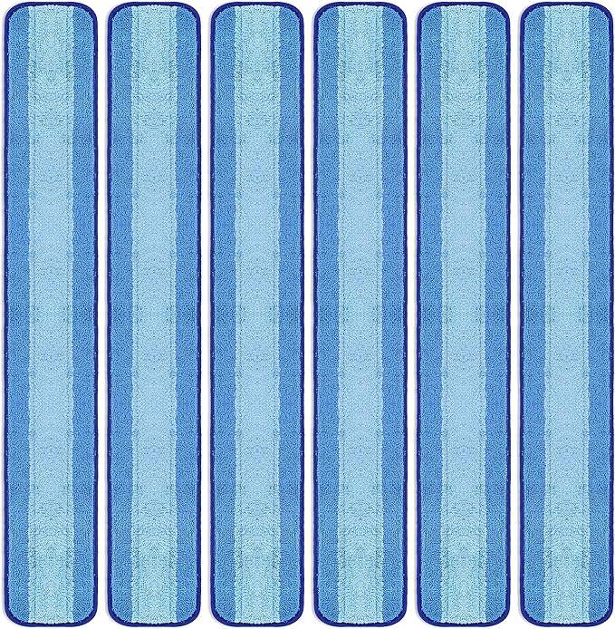 LTWHOME 36 Inch Microfiber Wet or Dry Mop Refill Pads for Hardwood Floor Commercial Supplies (Pack of 6)