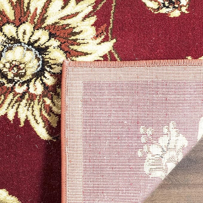 SAFAVIEH Lyndhurst Collection Runner Rug - 2'3" x 16', Red & Multi, Traditional Floral Design, Non-Shedding & Easy Care, Ideal for High Traffic Areas in Living Room, Bedroom (LNH552-4091)